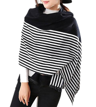 Load image into Gallery viewer, Cashmere-Silk Stripe Wrap
