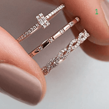 Load image into Gallery viewer, CZ Rings Set