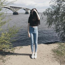 Load image into Gallery viewer, Pencil Elastic Denim Jeans