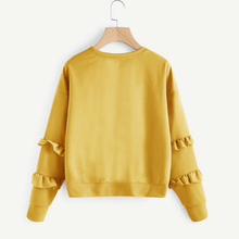 Load image into Gallery viewer, Ruffled Sleeve Sweatshirt