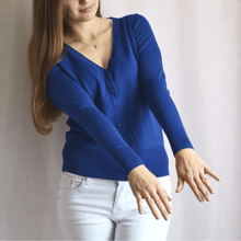 Load image into Gallery viewer, Solid V-Neck Sweater