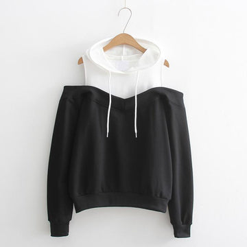 Open Shoulder Hoodie