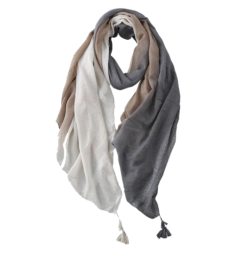 Luxe Dip-Dye Cotton Tassel Scarf