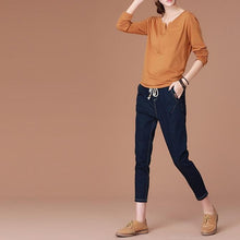 Load image into Gallery viewer, Harem Cropped Jeans