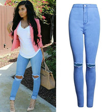 Load image into Gallery viewer, Shredded Pencil Jeans