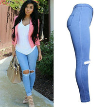 Load image into Gallery viewer, Shredded Pencil Jeans