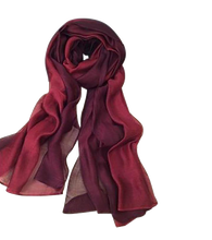 Load image into Gallery viewer, Dip-Dyed Pure Silk Scarf