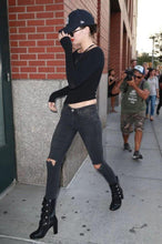 Load image into Gallery viewer, Shredded Pencil Jeans