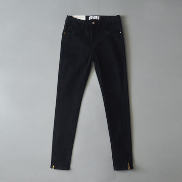 Zip-Up Leg Opening Jeans