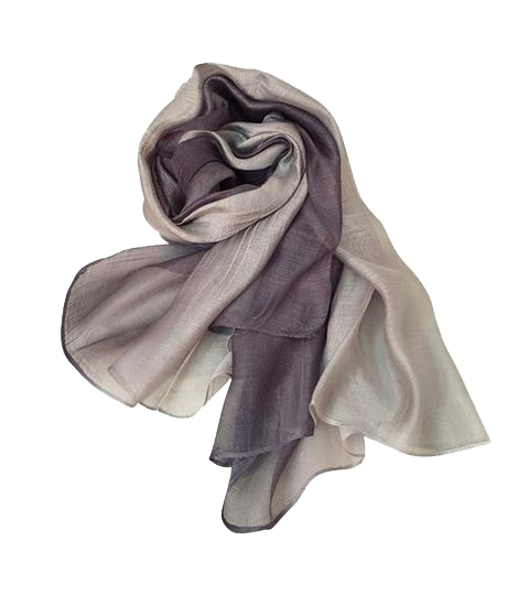 Dip-Dyed Pure Silk Scarf