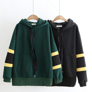 Striped Sleeve Hoodie