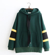 Load image into Gallery viewer, Striped Sleeve Hoodie