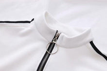 Load image into Gallery viewer, Striped Zip-Up Sweatshirt