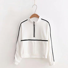 Load image into Gallery viewer, Striped Zip-Up Sweatshirt