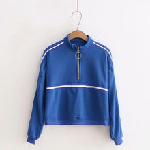 Load image into Gallery viewer, Striped Zip-Up Sweatshirt