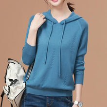 Load image into Gallery viewer, Solid Hooded Sweater