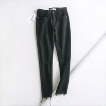 Load image into Gallery viewer, Shredded Pencil Jeans