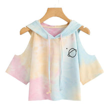 Load image into Gallery viewer, Open Shoulder Tie-Dye Hoodie