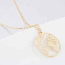 Load image into Gallery viewer, World Map Necklace