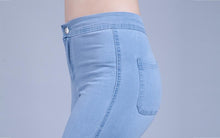 Load image into Gallery viewer, Pencil Elastic Denim Jeans