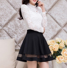 Load image into Gallery viewer, Mesh Patchwork Mini Skirt