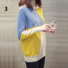 Load image into Gallery viewer, Three Tone Hooded Sweater