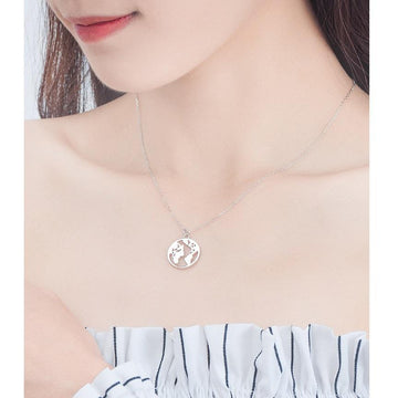 World Map Necklace