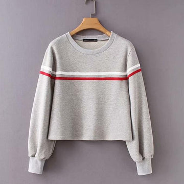 Striped Short Sweatshirt