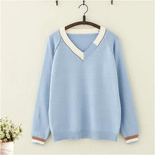 Load image into Gallery viewer, Striped V-Neck Sweater
