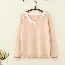 Load image into Gallery viewer, Striped V-Neck Sweater