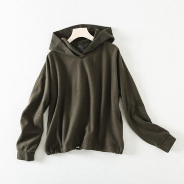 Solid Fleeced Hoodie
