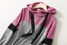Load image into Gallery viewer, Two Tone Striped Sleeve Hoodie