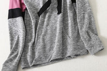 Load image into Gallery viewer, Two Tone Striped Sleeve Hoodie
