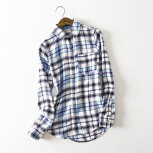 Load image into Gallery viewer, Plaid Turn-Down Collar Shirt