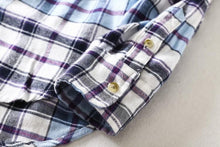Load image into Gallery viewer, Plaid Turn-Down Collar Shirt