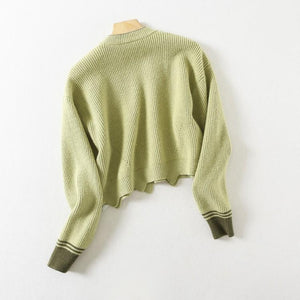 Scallop Hem Wool Sweater