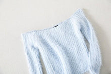 Load image into Gallery viewer, Wool Off-Shoulder Sweater
