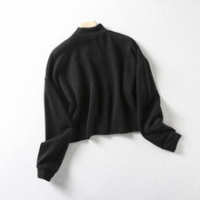 Load image into Gallery viewer, Solid Stand Collar Sweatshirt