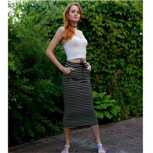 Long Striped Skirt