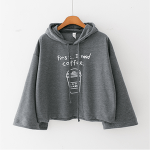 'First, I need Coffee.' Hoodie