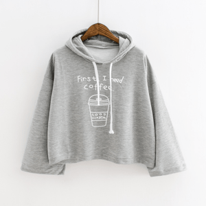 'First, I need Coffee.' Hoodie