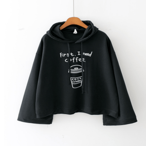 'First, I need Coffee.' Hoodie