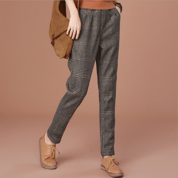 Plaid Harem Pants