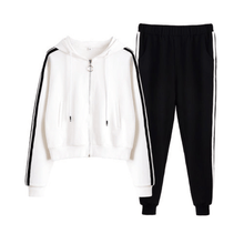 Load image into Gallery viewer, Striped Fleeced Hoodie &amp; Sweatpants (2 Piece Set)