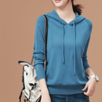 Solid Hooded Sweater