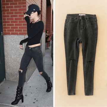 Shredded Pencil Jeans
