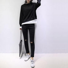 Load image into Gallery viewer, Two Tone Patchwork Sweatshirt