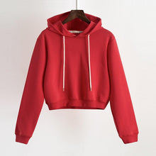 Load image into Gallery viewer, Short Fleeced Hoodie