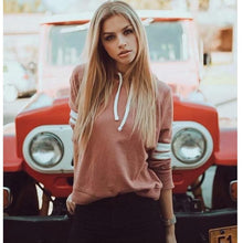 Load image into Gallery viewer, Striped Sleeve Hoodie