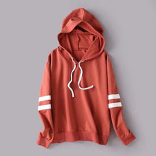 Load image into Gallery viewer, Striped Sleeve Hoodie